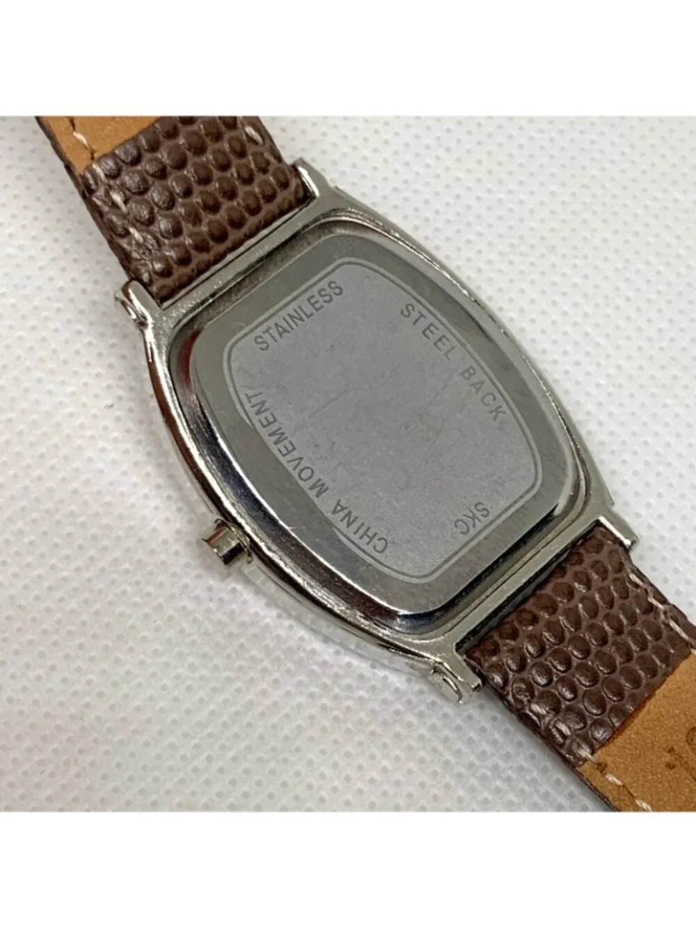Vintage SKC men’s classic wrist watch silver tone 30mm Roman indices running